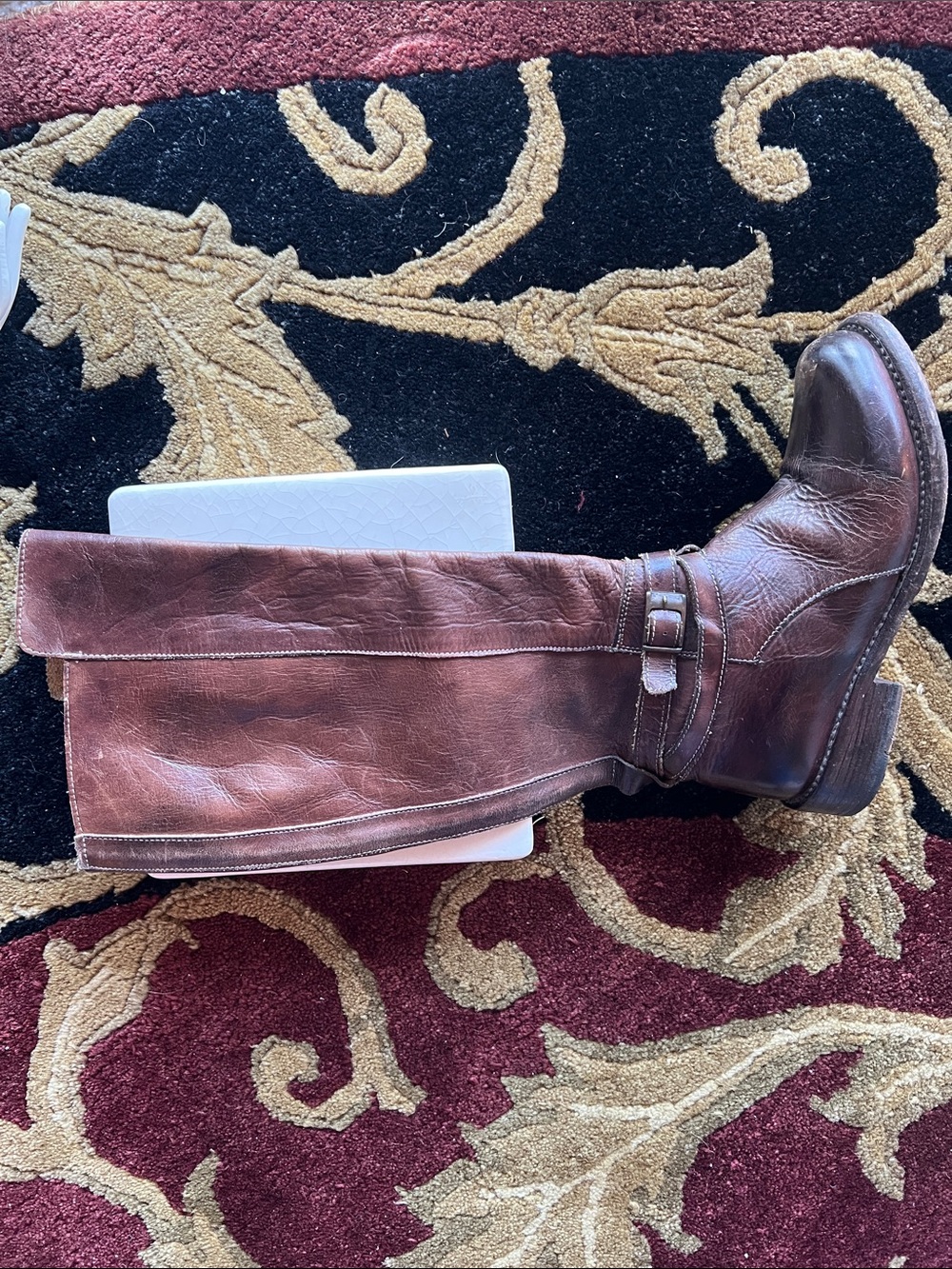 Bed Stu Women’s Bristol Distressed Dark Brown Riding Boots Western Vibe 6.5-7 - Picture 9 of 16